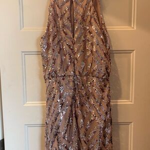 Vince Camuto Elegant Dress in Cream and Pink